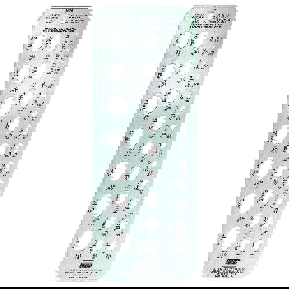 1/16 Inch to 1/2 Inch Hole Size Drill Gage