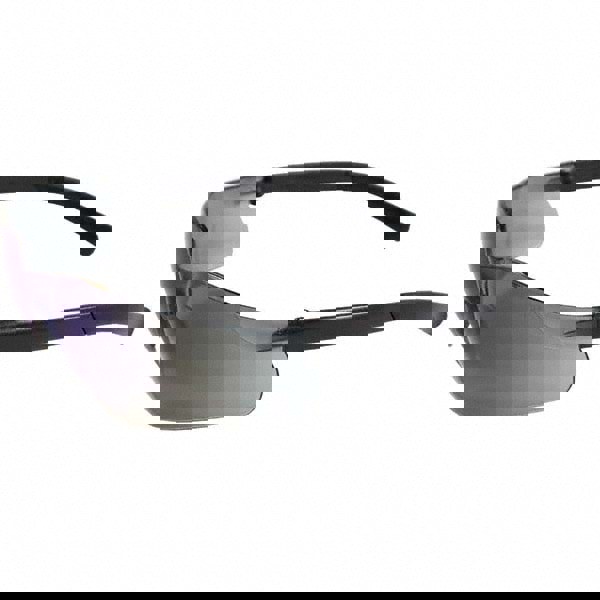 Safety Glasses: Scratch-Resistant, Polycarbonate, Blue Mirror Lenses, Frameless