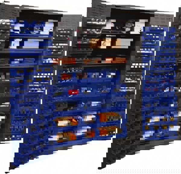 Bin Flush Door Lockable Storage & Welded Steel Storage Cabinet: 48