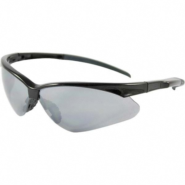 Safety Glass: Scratch-Resistant, Silver Mirror Lenses, Frameless, UV Protection
