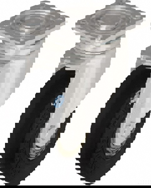 Swivel Top Plate Caster: Solid Rubber, 4