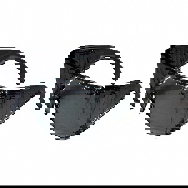 Safety Glass: Scratch-Resistant, Gray Lenses, Frameless, UV Protection