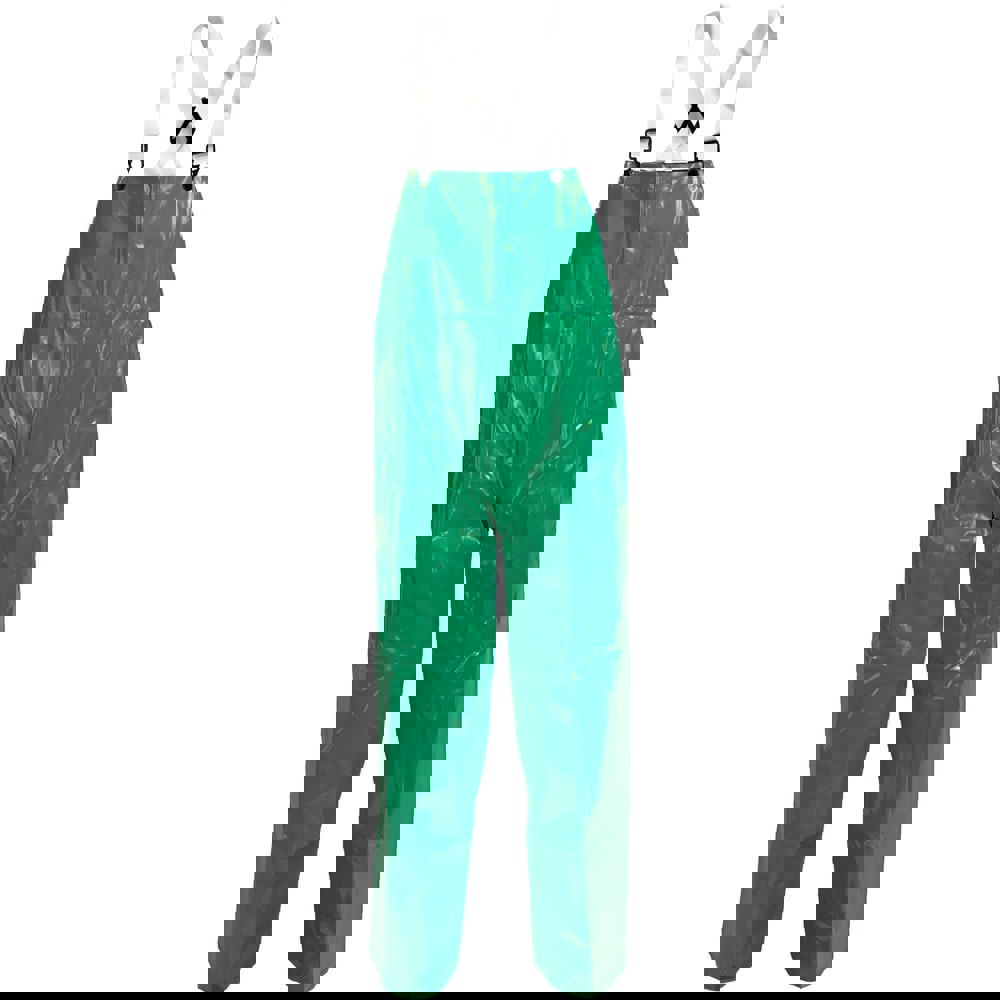 Bib Overalls & Suspenders: Size 3XL, Kelly Green, PVC, Polyester & Polyurethane