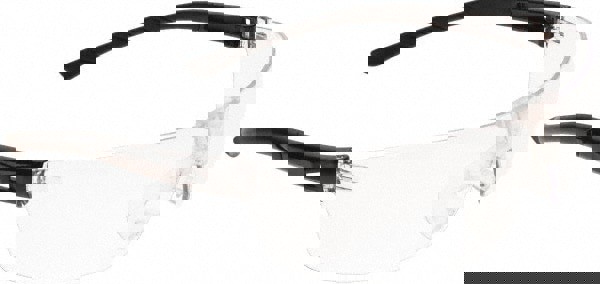 Safety Glasses: Scratch-Resistant, Polycarbonate, Clear Lenses, Frameless