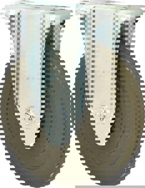 Rigid Top Plate Caster: Hard Rubber, 5