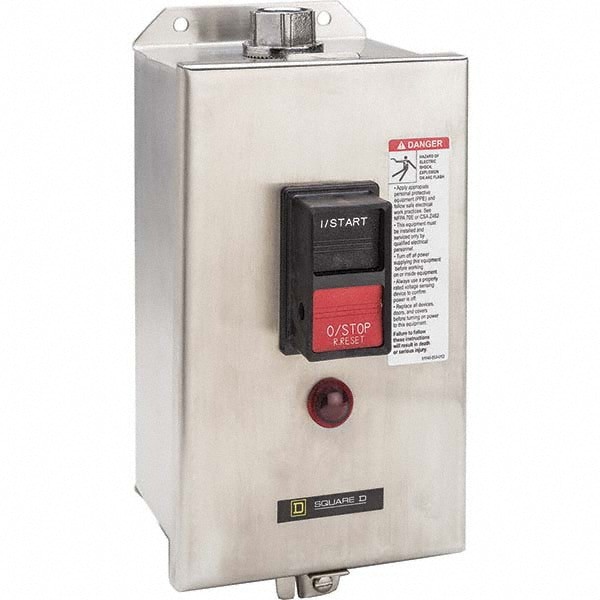 3 Poles, M-0 NEMA, Enclosed Pushbutton Manual Motor Starter