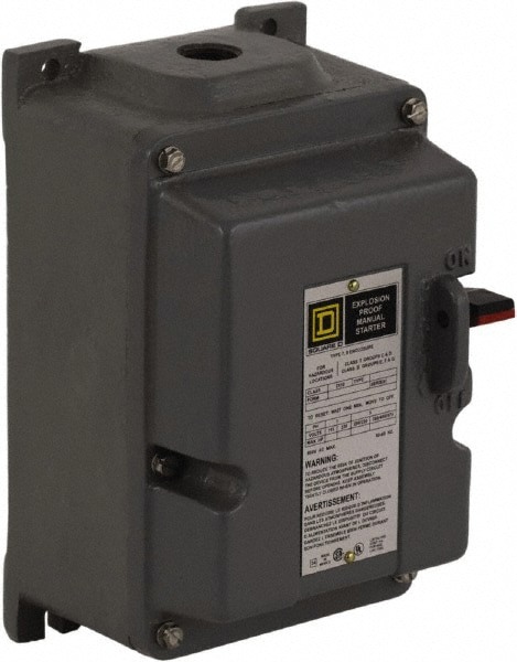 3 Poles, 27 Amp, M-1 NEMA, Enclosed Pushbutton Manual Motor Starter
