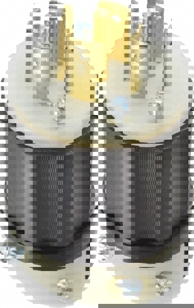 Locking Inlet: Plug, Industrial, L21-20P, 120 & 208V, Black & White