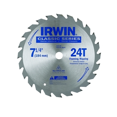 Wet & Dry Cut Saw Blade: 7-1/4