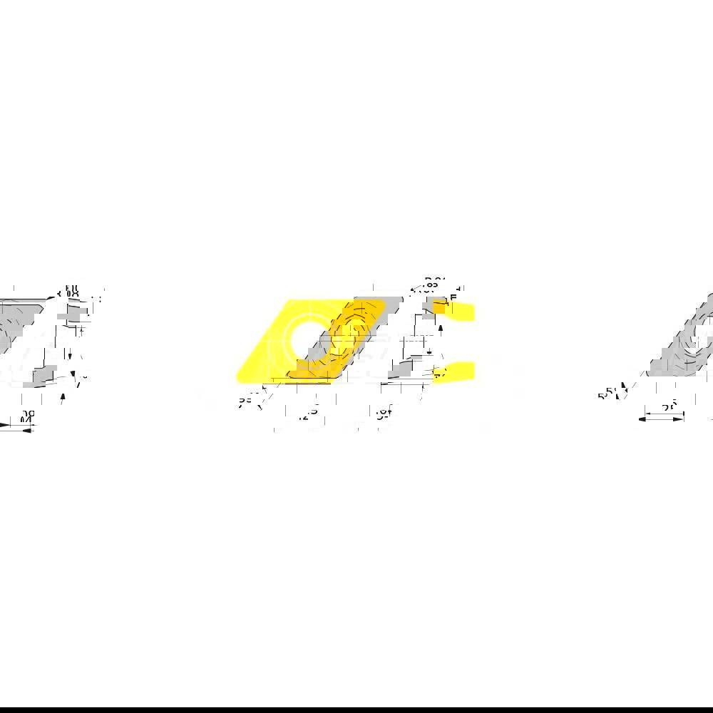 Turning Insert: DCGT21.50.5FJ VP10RT, Solid Carbide