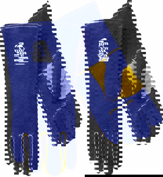 Welding Gloves: Size Large, Cowhide Leather, Stick Welding Application