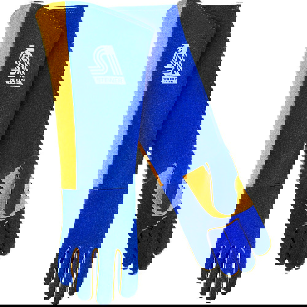 Welder's & Heat Protective Gloves; Welding Applications: Stick ; Primary Material: Leather ; Coating Material: Uncoated ; Coating Coverage: Uncoated ; Lining: Lined ; Back Material: Leather