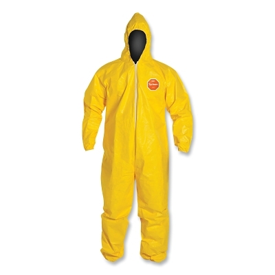 TYCHEM COVERALLS ZIP FRTATT. HD ELA WRST & ANK