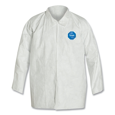 TYVEK COVERALL SHIRT SNAP FRONT LONG SLEEVES