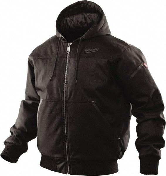 Cold Weather Jacket: Size 2X-Large, Black, Polyester