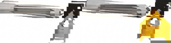 Replaceable-Tip Drill: 13 to 13.49 mm Dia, 108 mm Max Depth, 14.29 mm Straight-Cylindrical Shank