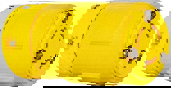Straight Blade Connector: Industrial, L6-15, 250VAC, Yellow