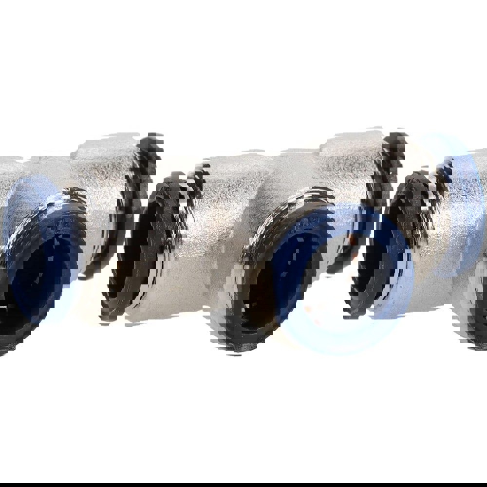 Push-to-Connect Tube x Tube Fitting: Union Tee, 1/2