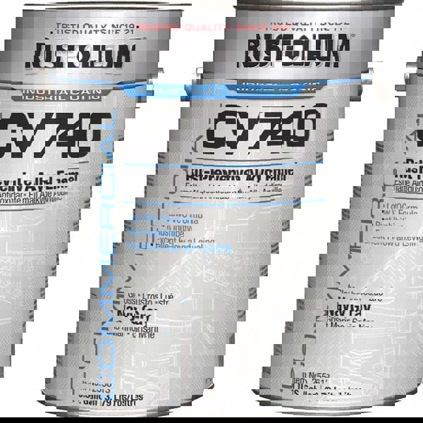 Alkyd Enamel Paint: 128 fl oz, Gloss, Navy Gray