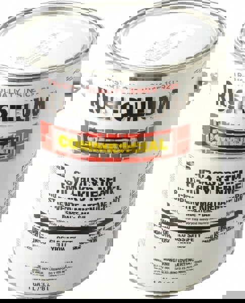 Alkyd Enamel Paint: 128 fl oz, Gloss, Safety Yellow