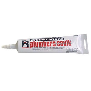 6 OZ PLUMBERS CAULK WHIT