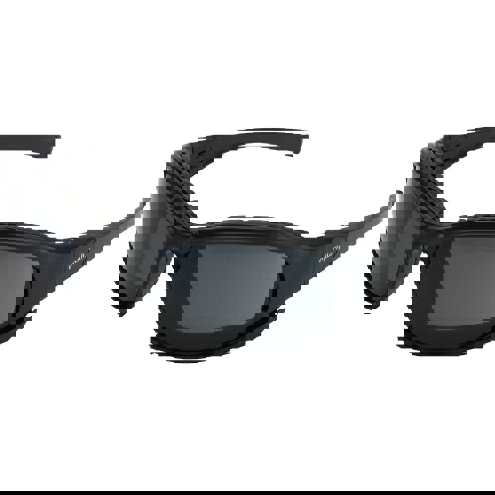 Safety Glass: KleenVision Anti-Fog & Anti-Static, Polycarbonate, Smoke Lenses, Full-Framed, UV Protection