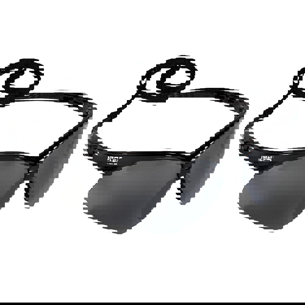 Safety Glass: Scratch-Resistant, Polycarbonate, Smoke Mirror Lenses, Full-Framed, UV Protection