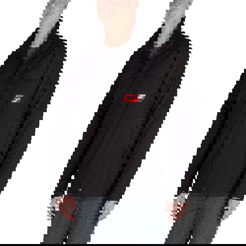 General Purpose & Washable Jacket: Size Large, Nylon & Polyester, Zipper Closure, No Hood