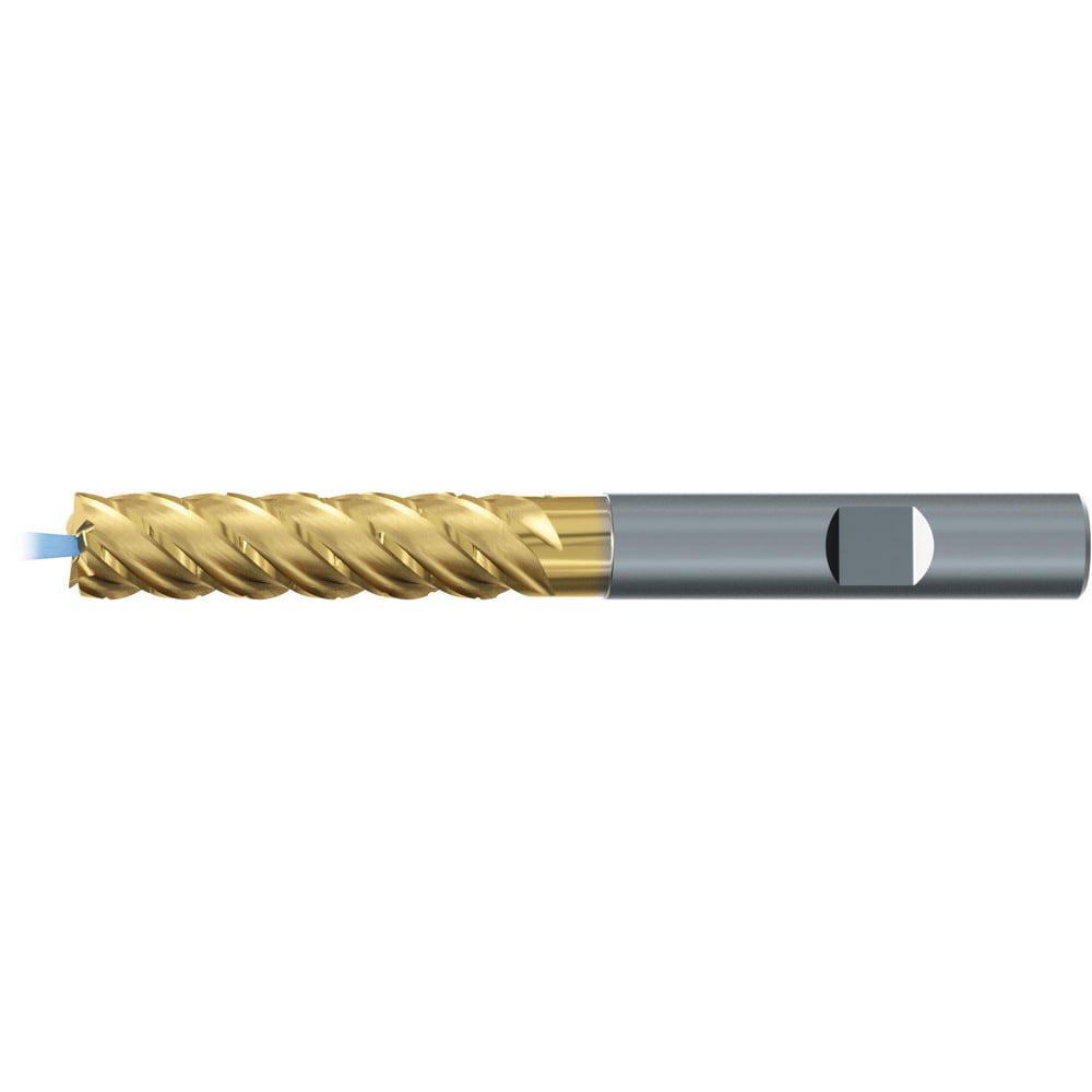 Corner Radius & Corner Chamfer End Mills; Number Of Flutes: 5 ; Single Or Double End: Single End ; End Mill Material: Solid Carbide ; Chipbreaker: No ; Coating/Finish: TiN/TiAlN ; Overall Length (Inch): 3-3/4