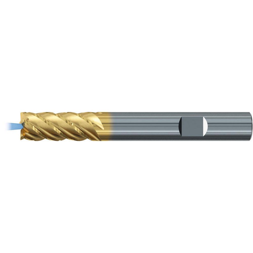 Corner Radius & Corner Chamfer End Mills; Number Of Flutes: 4 ; Single Or Double End: Single End ; End Mill Material: Solid Carbide ; Chipbreaker: No ; Coating/Finish: TiN/TiAlN ; Overall Length (Inch): 2-3/4