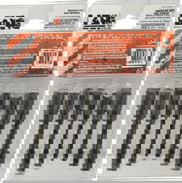 Tap Set: 9/16-18 UNF, Carbon Steel, Zinc Finish