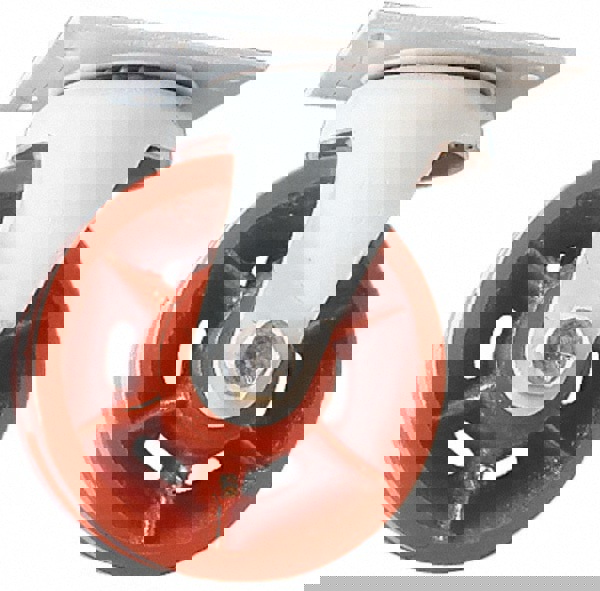 Swivel Top Plate Caster: Ductile Iron, 8