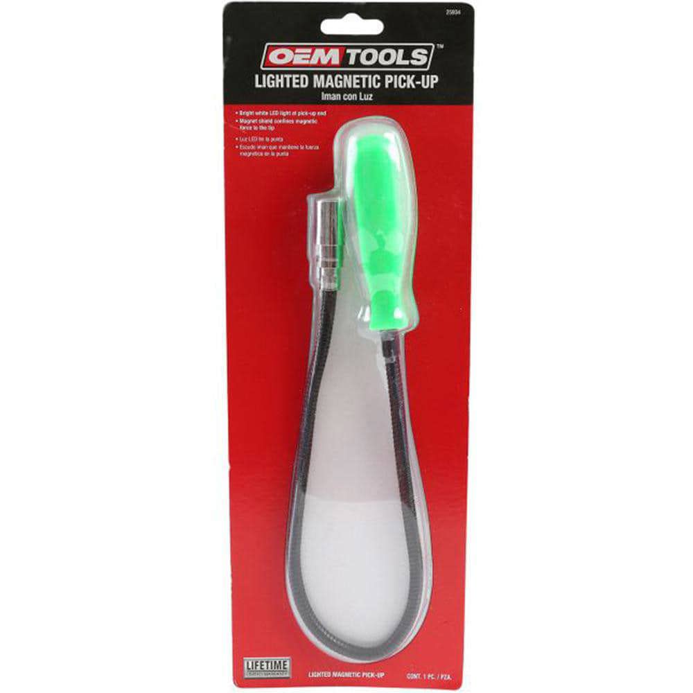 Retrieving Tools; Type: Flexible Pick-Up Tool with Light ; Magnetic: Yes ; Maximum Pull (Lb.): 5.0 (Pounds); Overall Length (Decimal Inch): 24.0000 ; Flexibility: Flexible ; Extended Length: 24.00