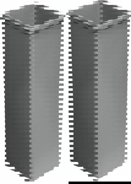 Trash Can: 25 gal, Square, Gray