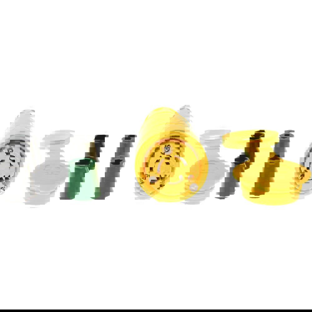 Locking Inlet: Connector, Industrial, L5-15, 125V, Yellow