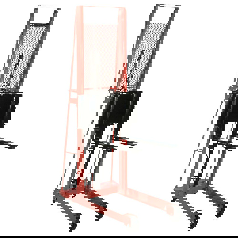 Manually Operated Lifts; Lift Type: Steel Stacker Lift ; Type: Stacker ; Load Capacity: 100lb ; Load Capacity (Lb. - 3 Decimals): 100.000 ; Invertible Forks: No ; Maximum Working Height: 54