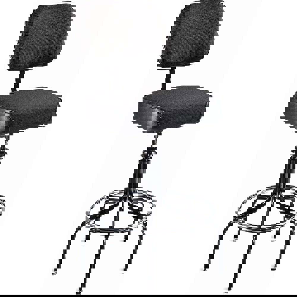 Task Chair: Cloth, Adjustable Height, Black