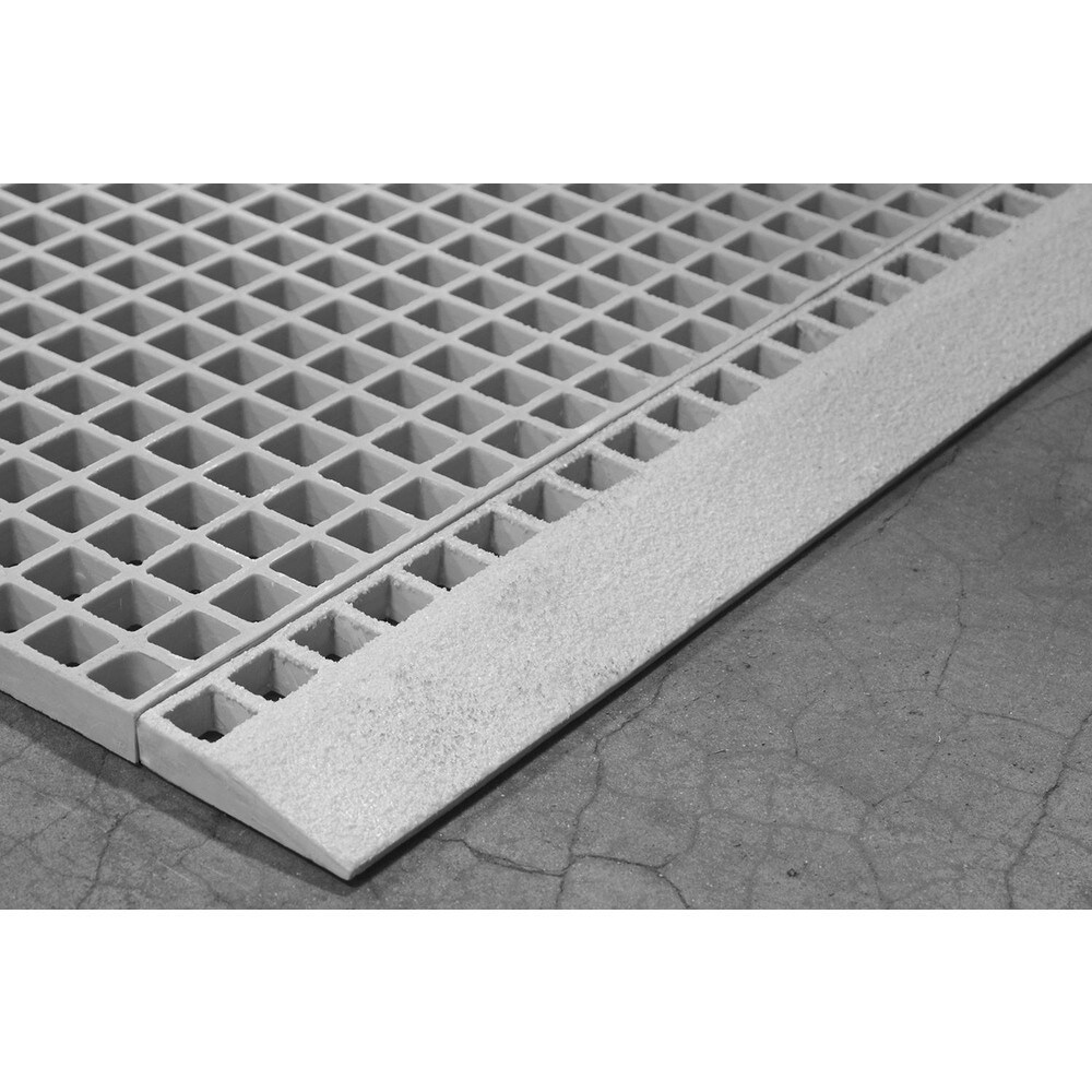 Heated Snow Matting Accessories; Type: Ramp ; Length (Inch): 144 ; Color: Gray ; For Use With: All Fibergrate Anti-Slip Grating ; Beveled Edging: No ; Length Ft.: 12.000