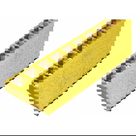 Heated Snow Matting Accessories; Type: Ramp ; Length (Inch): 144 ; Color: Yellow ; For Use With: 1.5 in Molded Grating ; Beveled Edging: No ; Length Ft.: 12.000
