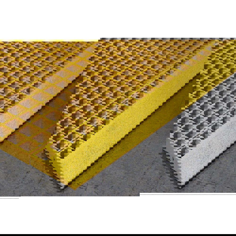 Heated Snow Matting Accessories; Type: Ramp ; Length (Inch): 144 ; Color: Yellow ; For Use With: 2 in Molded Grating ; Beveled Edging: No ; Length Ft.: 12.000