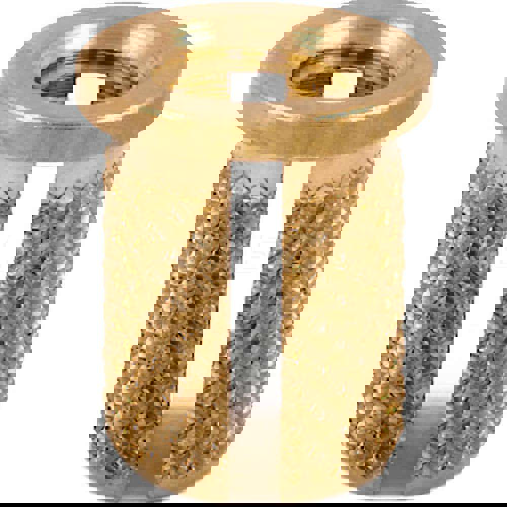 Press Fit Threaded Inserts; Product Type: Flanged ; Material: Brass ; Drill Size: 0.2500 ; Finish: Uncoated ; Thread Size: M5 ; Thread Pitch: 0.8