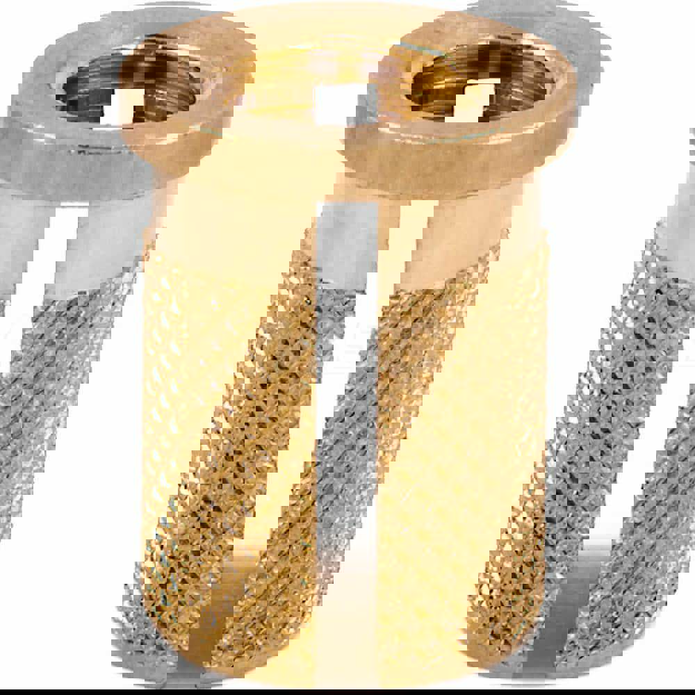 Press Fit Threaded Inserts; Product Type: Flanged ; Material: Brass ; Drill Size: 0.3750 ; Finish: Uncoated ; Thread Size: M8 ; Thread Pitch: 1.25