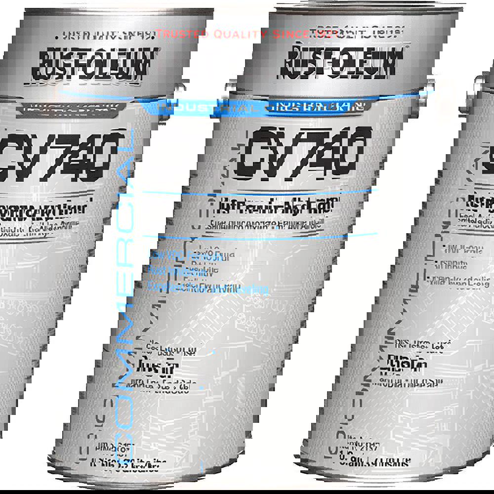 Industrial Enamel Paint: 10 gal, Gloss, Silver Gray