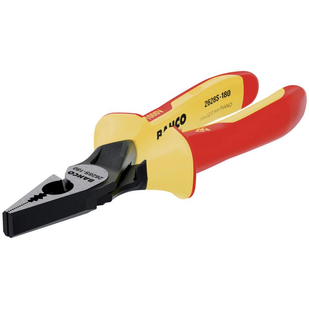 Long Nose Pliers; Pliers Type: 1000V Insulated Long Nose Pliers; Side Cutter ; Jaw Texture: Serrated ; Jaw Length (Inch): 1-1/4 ; Jaw Width (Inch): 55/64 ; Jaw Bend: 0 ; Handle Type: Comfort Grip; Insulated