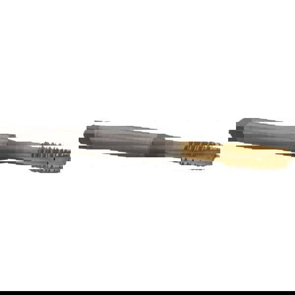 Spiral Point Tap: 1/4-20 UNC, 3 Flutes, Plug Chamfer, 2B Class of Fit, HSS-E Vanadium, TiN Coated