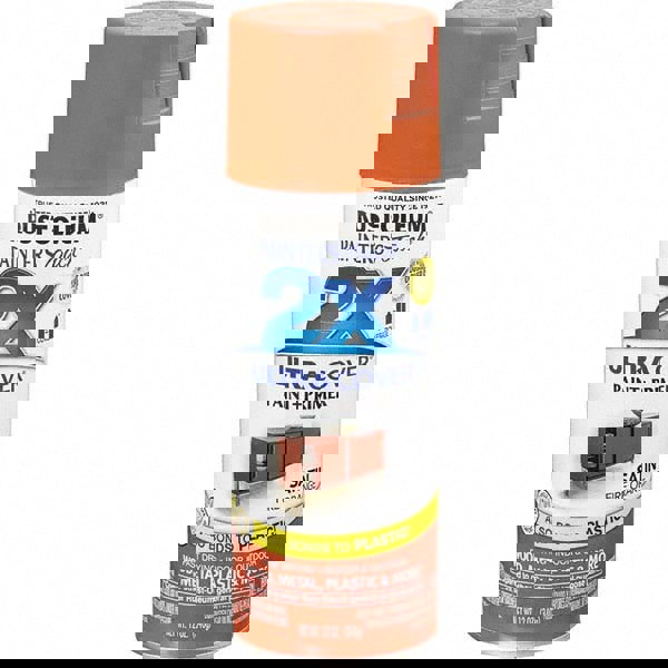 Enamel Spray Paint: Fire Orange, Satin,