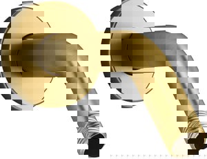 6-1/2 in. Shower Arm and Flange in Vibrant Brushed Moderne Brass