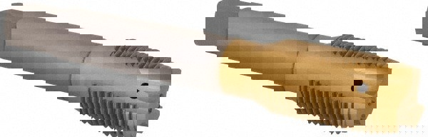 Spiral Point Tap: 5/8-18 UNF, 3 Flutes, Plug Chamfer, 2B Class of Fit, HSS-E Vanadium, TiN Coated