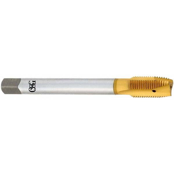 Spiral Point Tap: 7/8-9 UNC, 3 Flutes, Plug, 2B Class of Fit, Vanadium High Speed Steel, TiN Coated