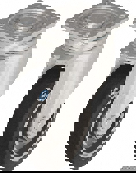 Swivel Top Plate Caster: Solid Rubber, 5